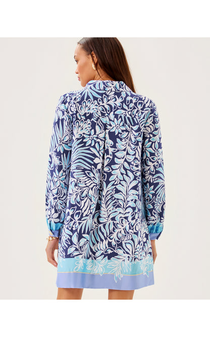 IRALANNE LONG SLEEVE POPOVER SHIRTDRESS