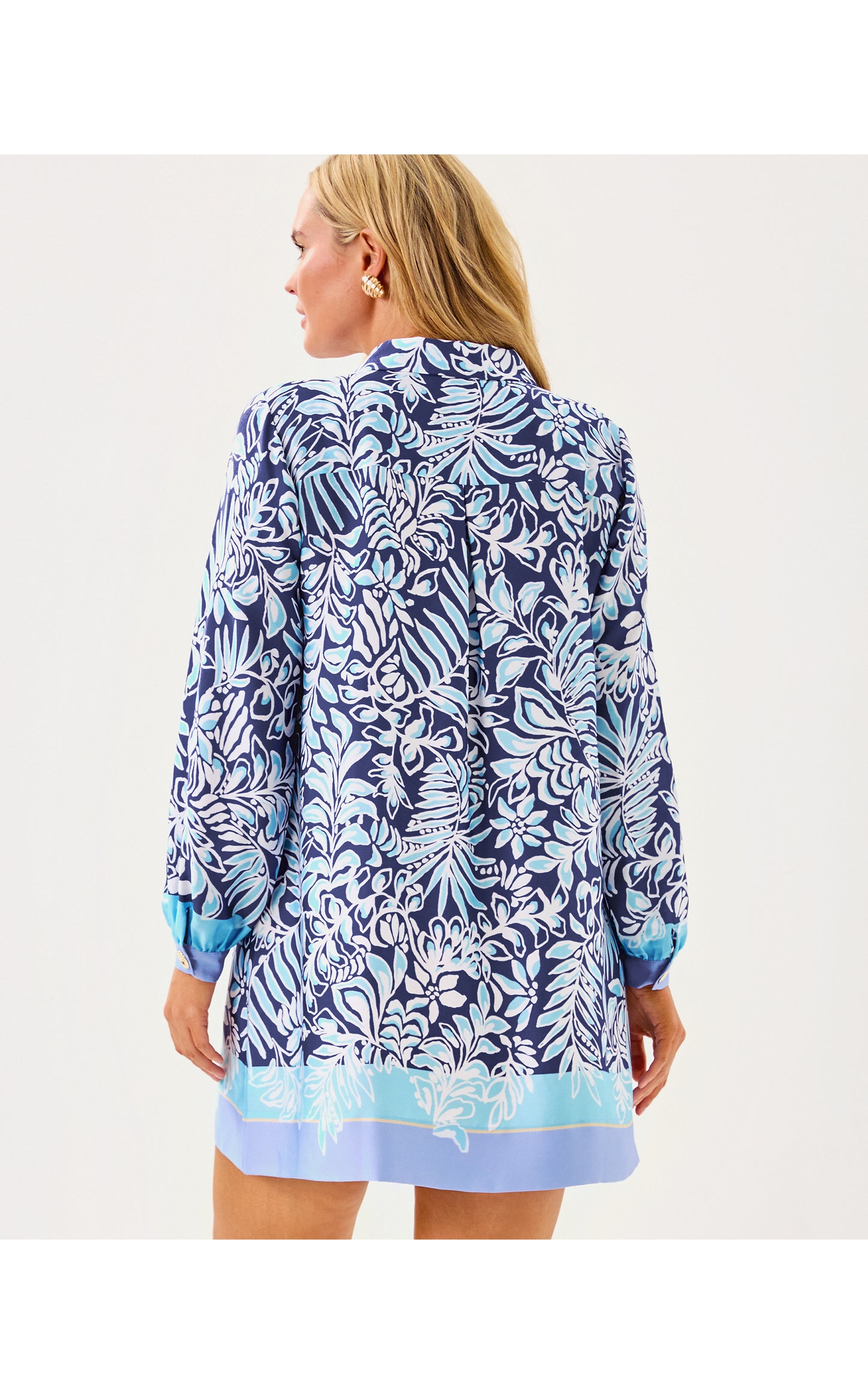 IRALANNE LONG SLEEVE POPOVER SHIRTDRESS