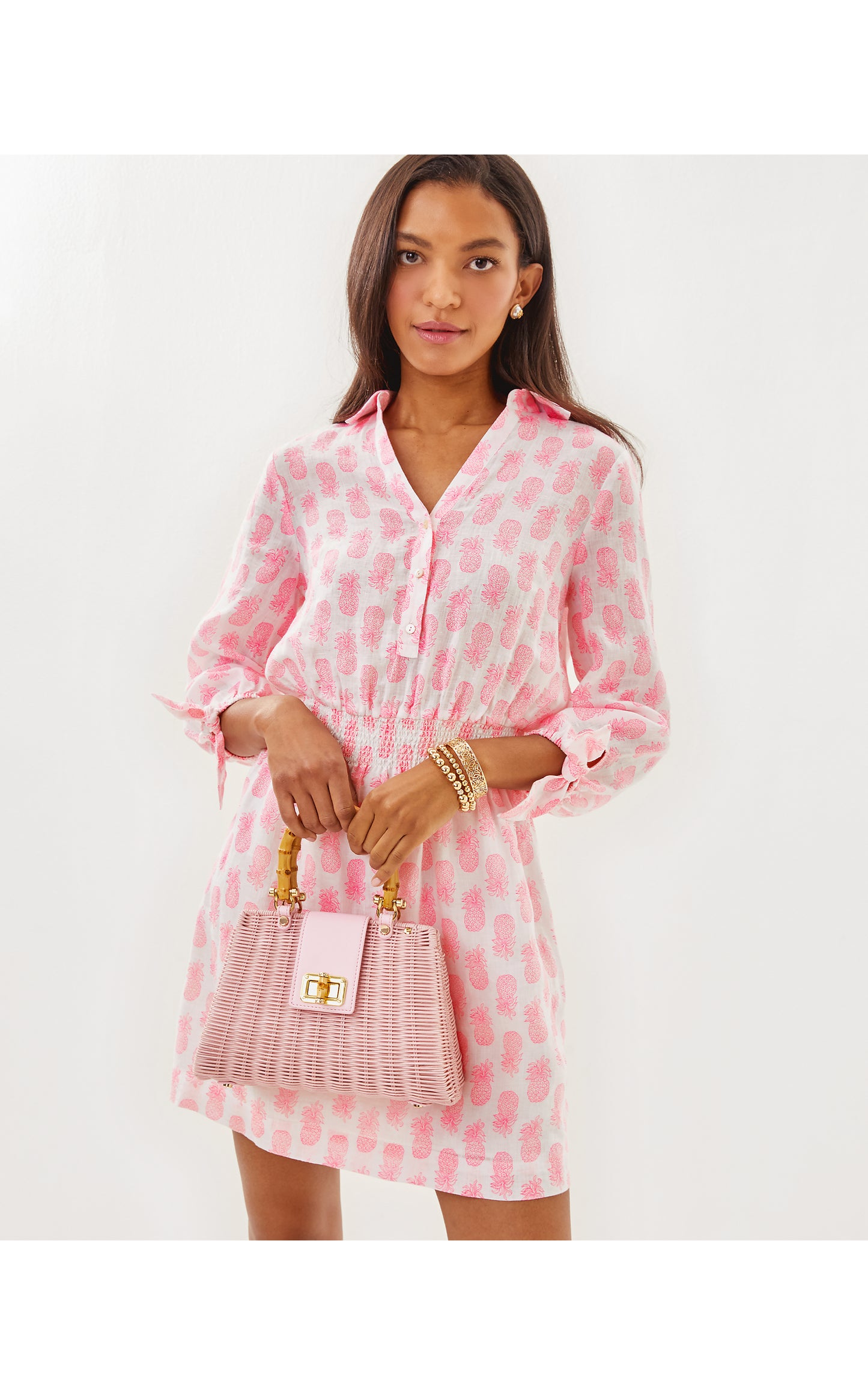 ABRALYNN LONG SLEEVE LINEN SHIRTDRESS