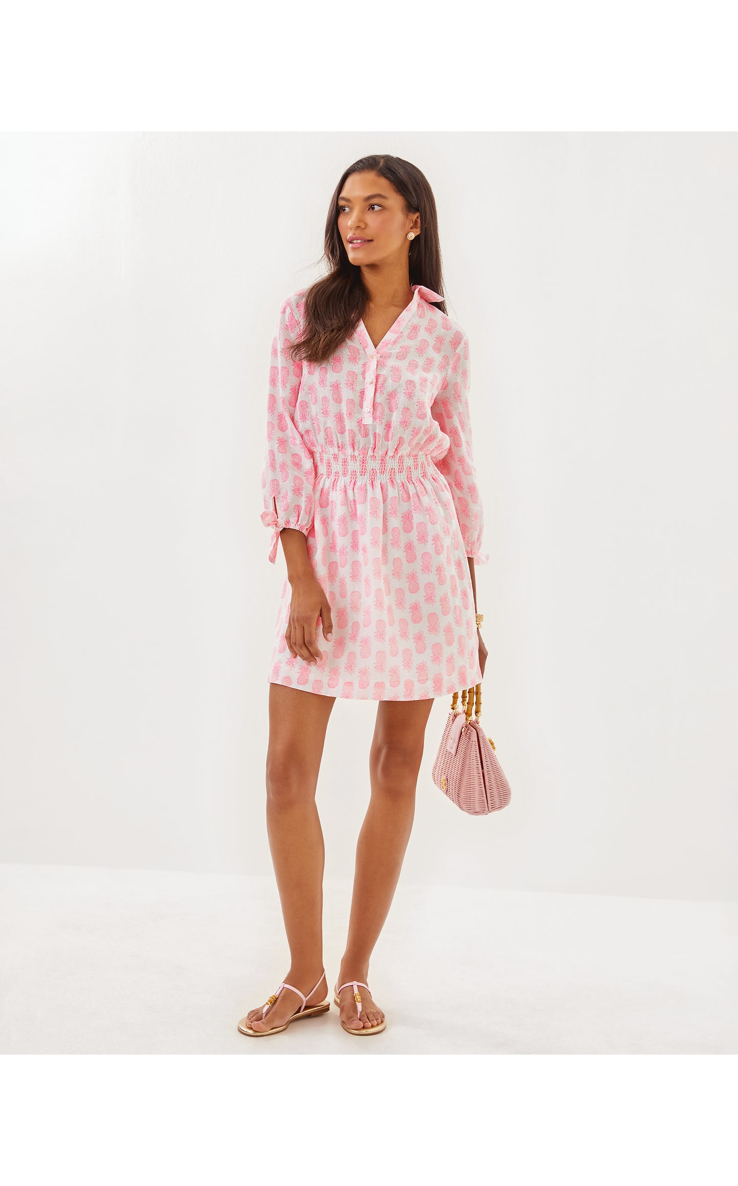 ABRALYNN LONG SLEEVE LINEN SHIRTDRESS