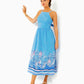 CHARLESE COTTON HALTER MIDI DRESS