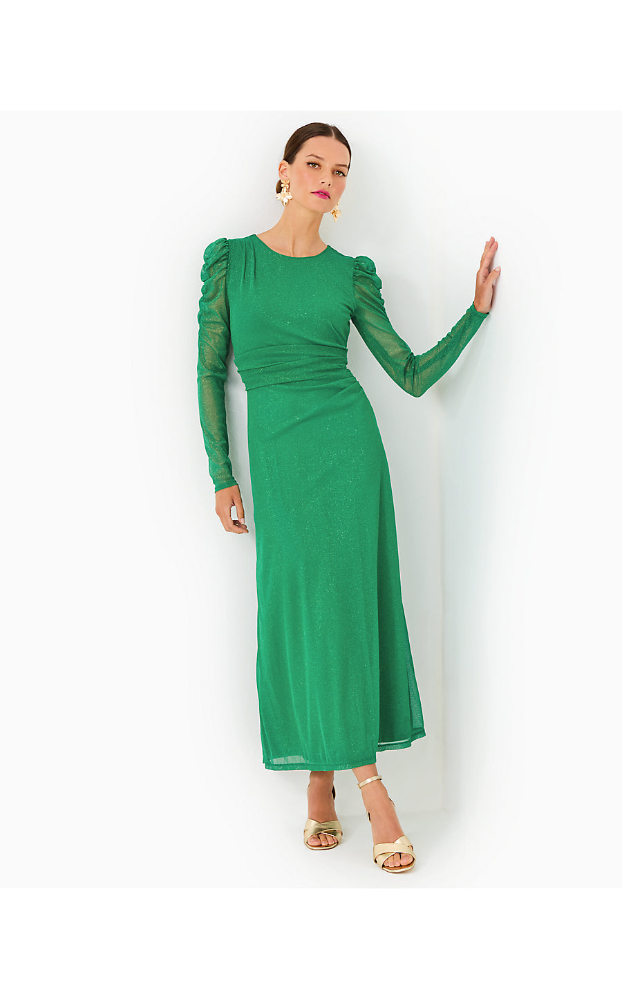 PRESLIE LONG SLEEVE MESH DRESS