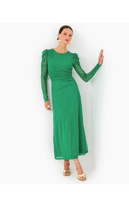 PRESLIE LONG SLEEVE MESH DRESS