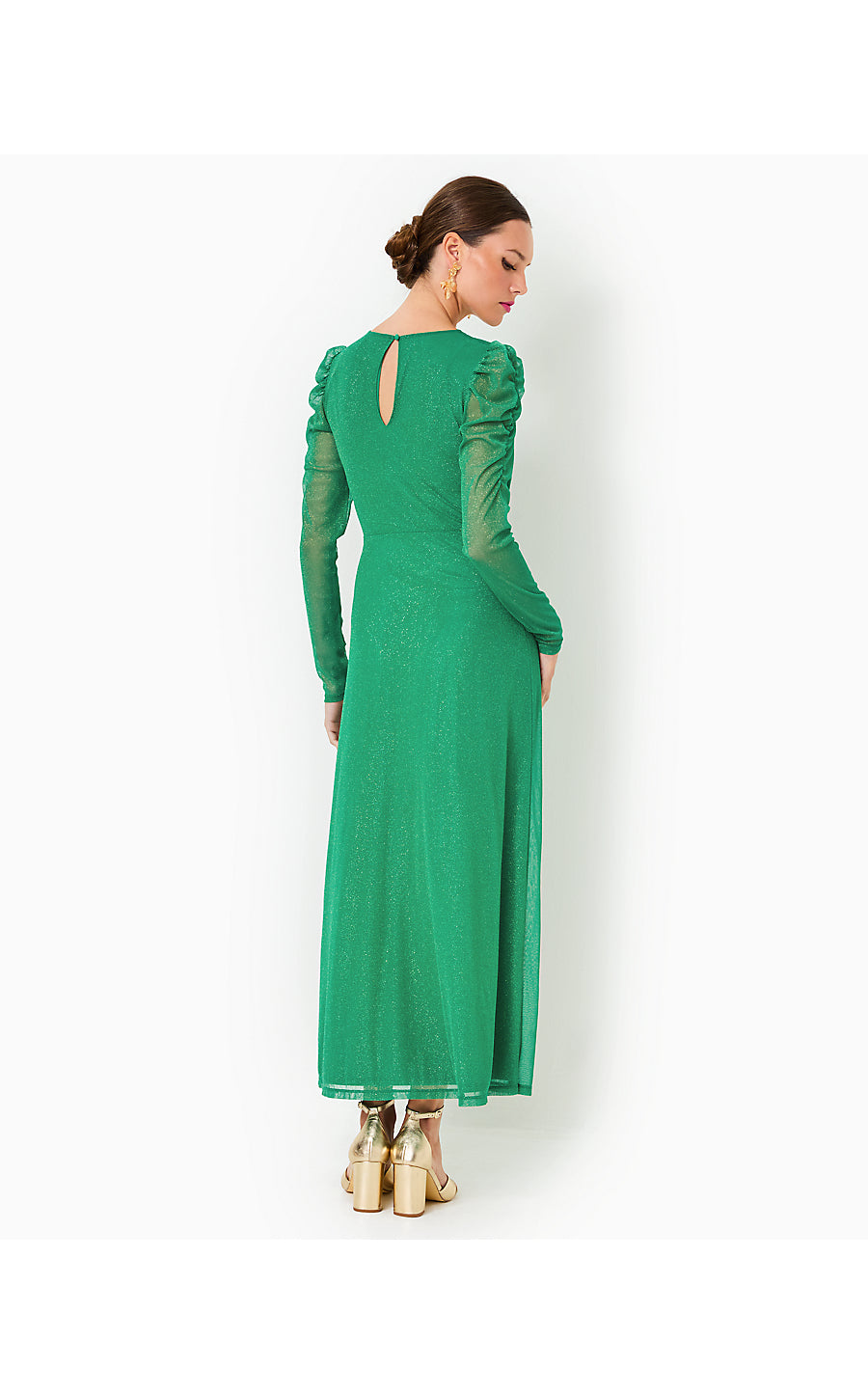 PRESLIE LONG SLEEVE MESH DRESS