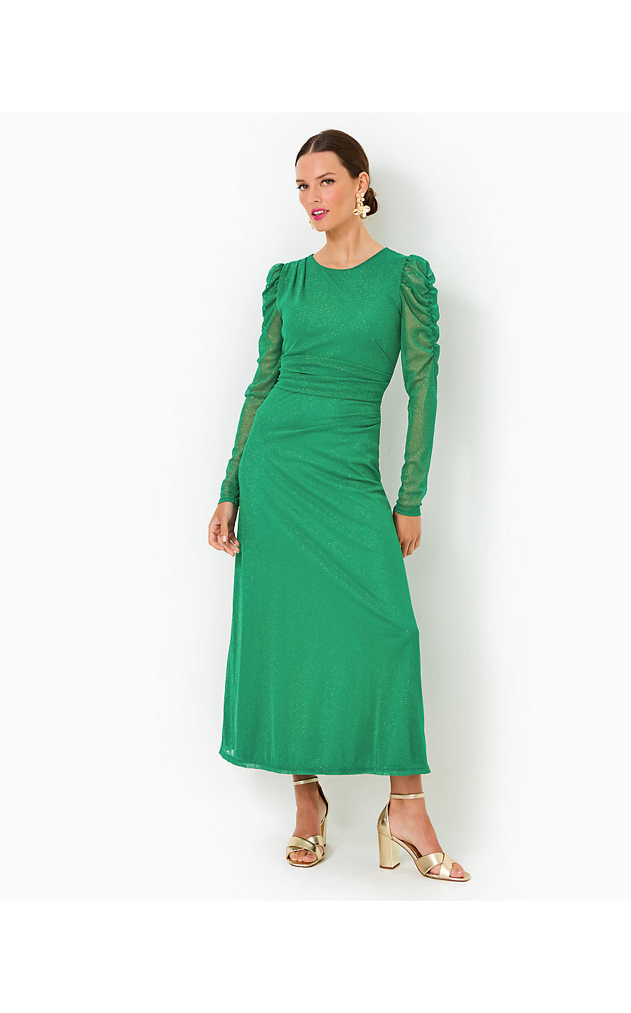 PRESLIE LONG SLEEVE MESH DRESS