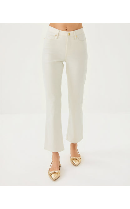 LIZA SHIMMER CROP FLARE PANT
