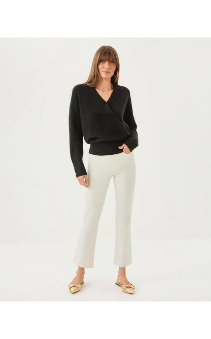 LIZA SHIMMER CROP FLARE PANT