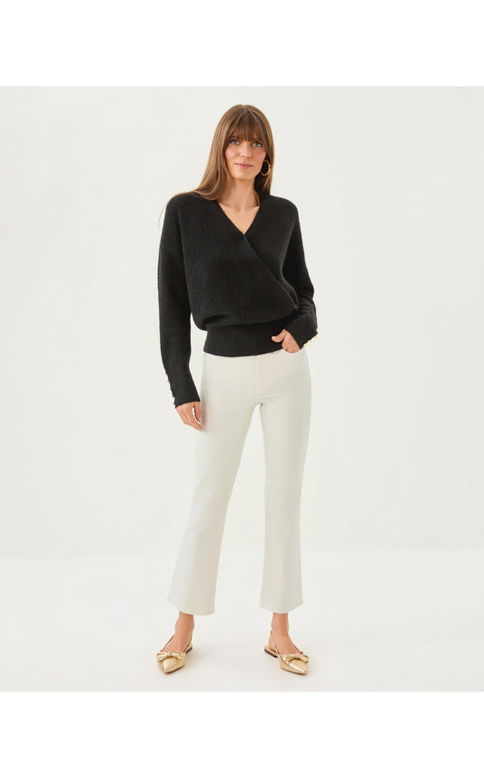 LIZA SHIMMER CROP FLARE PANT