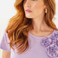 CLAIRMONT ROSETTE KNIT TOP