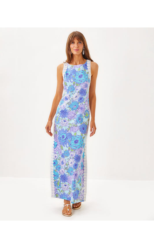 MARLEIGH STRETCH MAXI SHIFT DRESS
