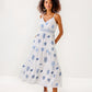 ZANNA EMBROIDERED COTTON MIDI DRESS