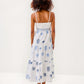 ZANNA EMBROIDERED COTTON MIDI DRESS