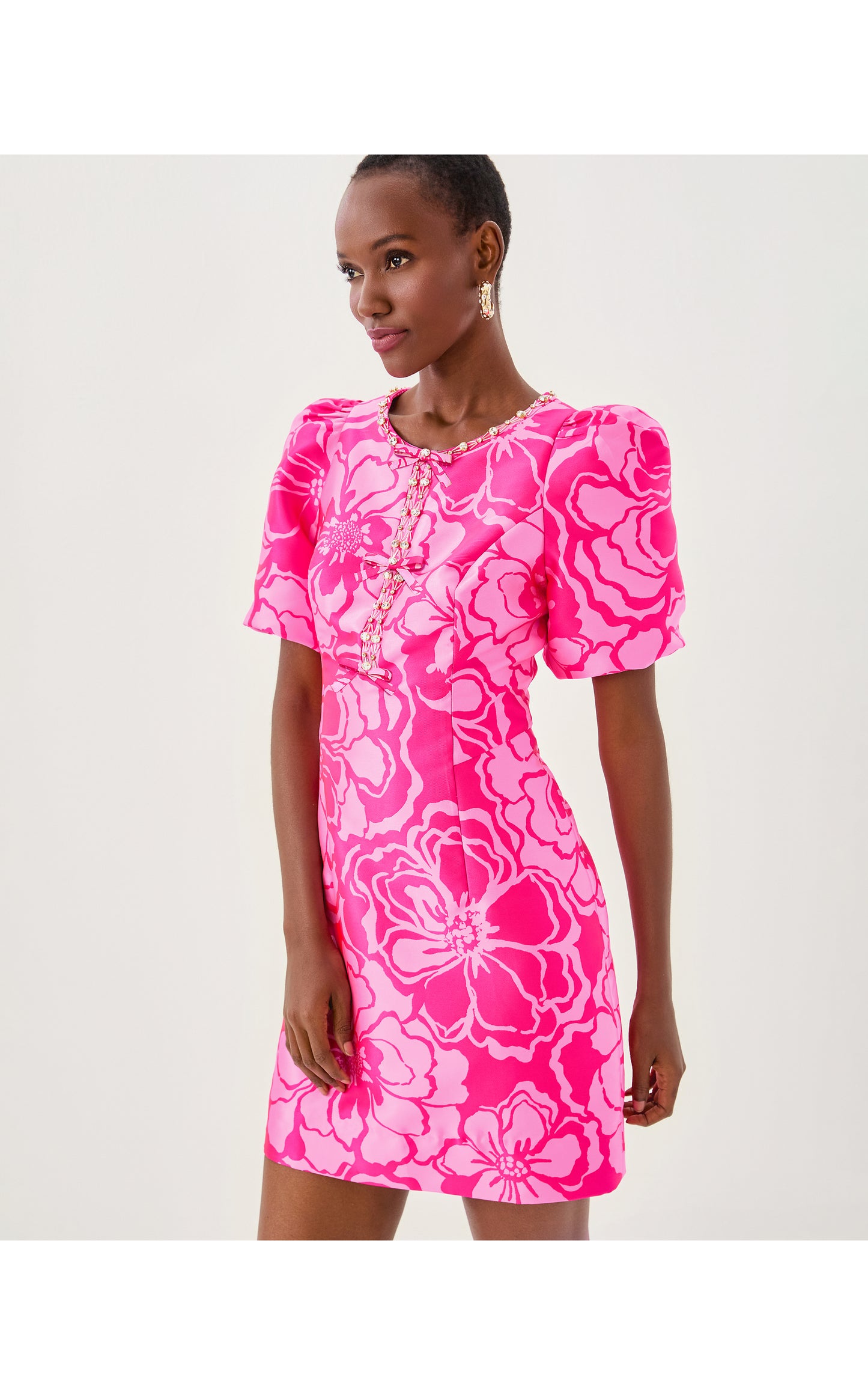 BRITNEE JACQUARD SHIFT DRESS