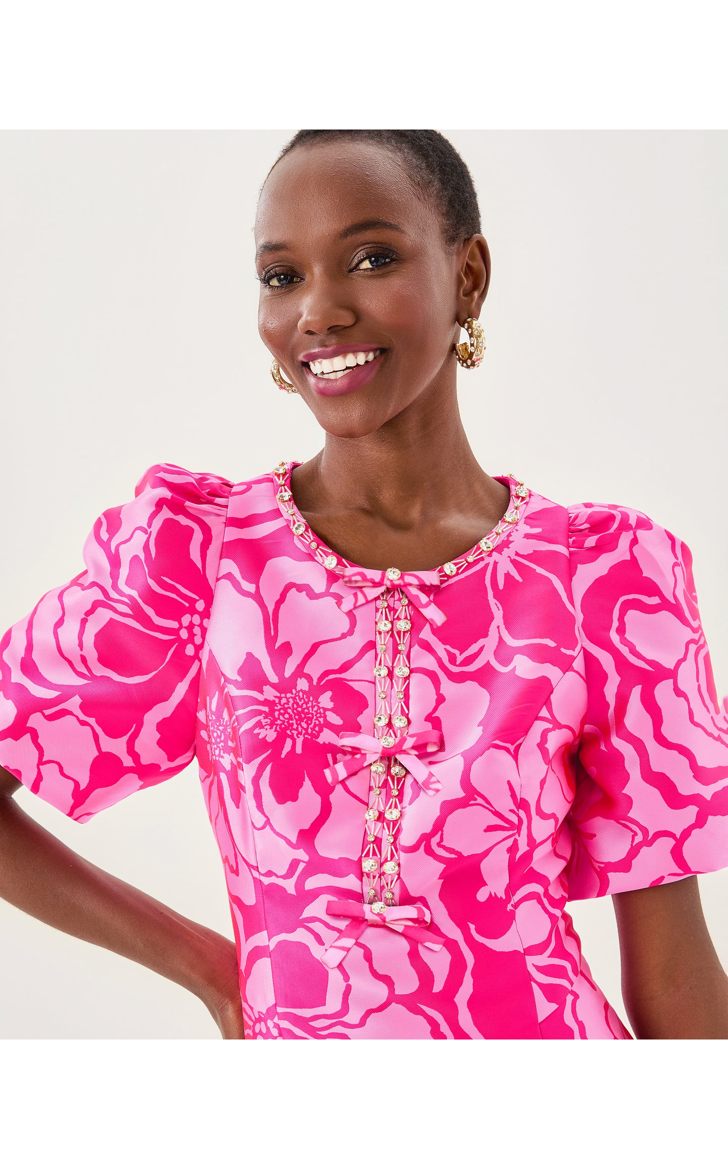 BRITNEE JACQUARD SHIFT DRESS