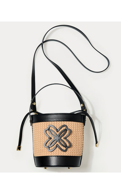 MALIA RAFFIA BUCKET BAG
