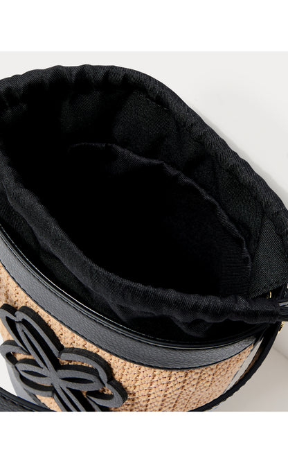 MALIA RAFFIA BUCKET BAG