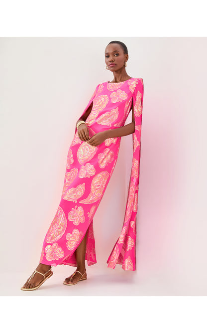 MADELYN SILK MAXI CAFTAN