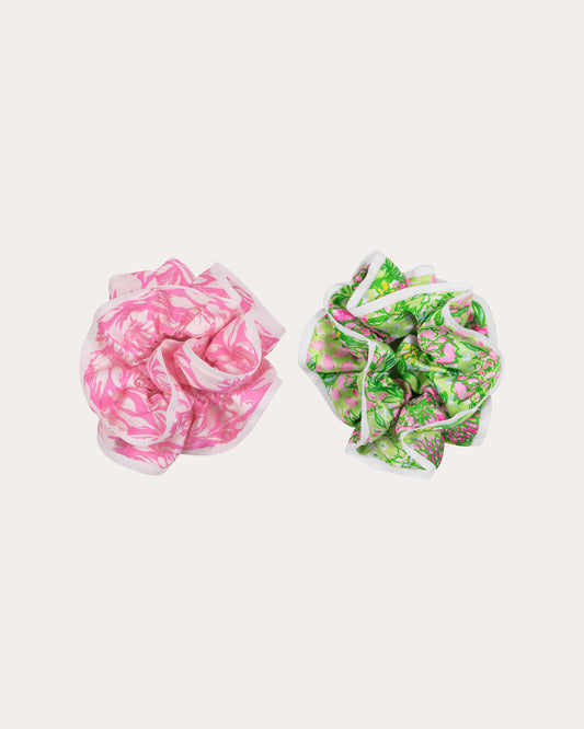 Layered Ruffle Scrunchie Set