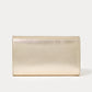 BRIT LEATHER LOGO CLUTCH - GOLD METALLIC