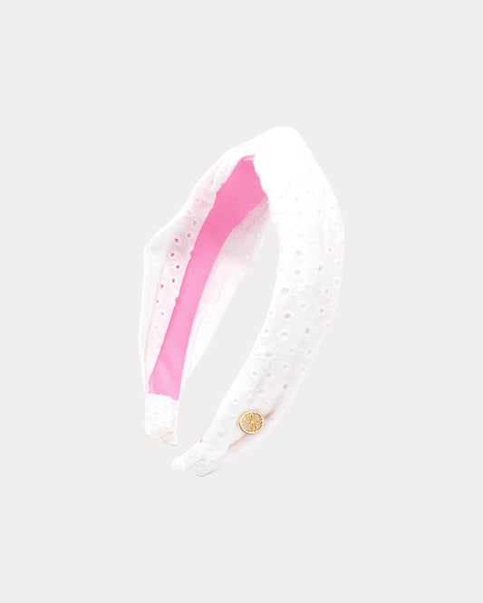 Eyelet Headband Resort White