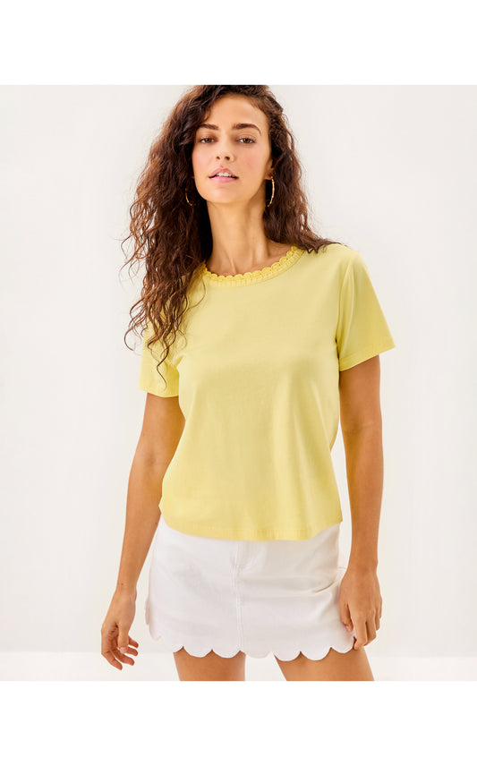 CLAIRMONT CROCHET TRIMMED TOP