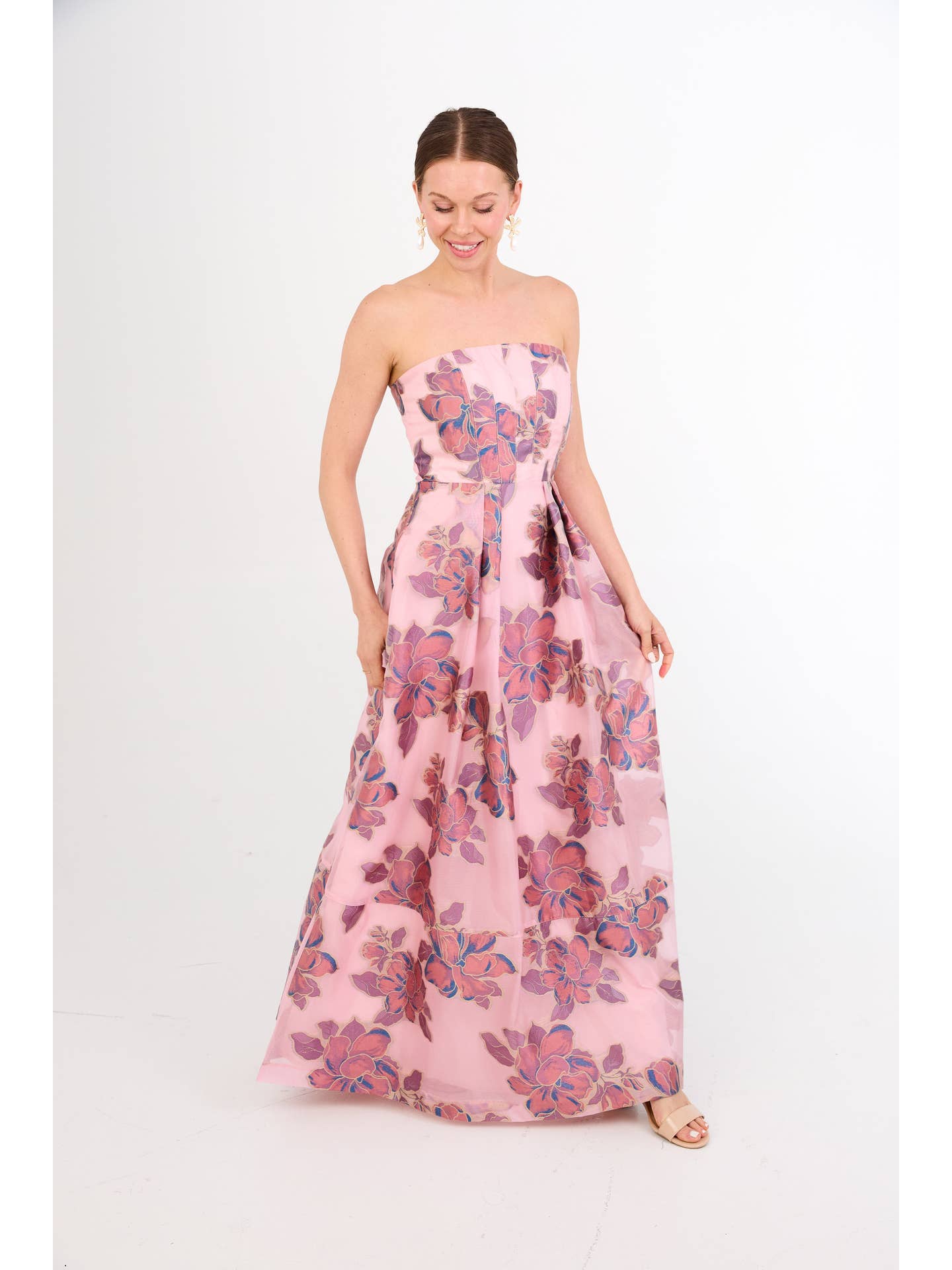 Catherine Gown Pink Peony Organza