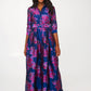 Cecilia Gown Navy Peony Organza