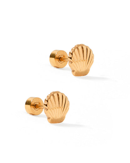 Screwback Stud Earrings Marina Shell
