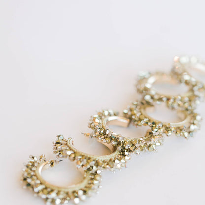 Seed Bead Sparkler Hoops