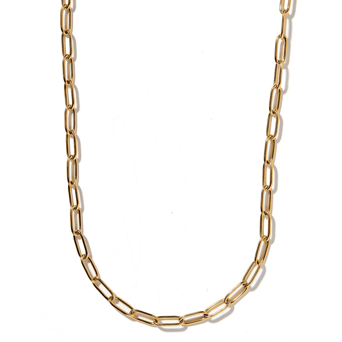 Palmer Paperclip Gold Necklace