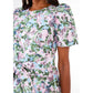Marty Dress Pink Abstract Floral Jacquard