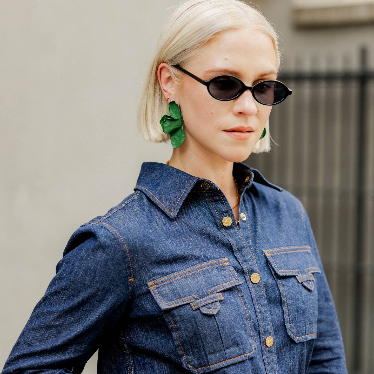 Eden Statement Earrings Green