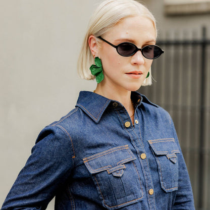 Eden Statement Earrings Green