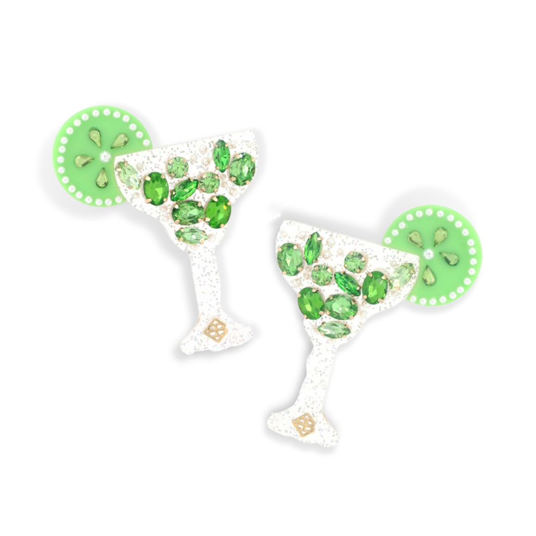 MARGARITA EARRING WITH GREEN CRYSTALS