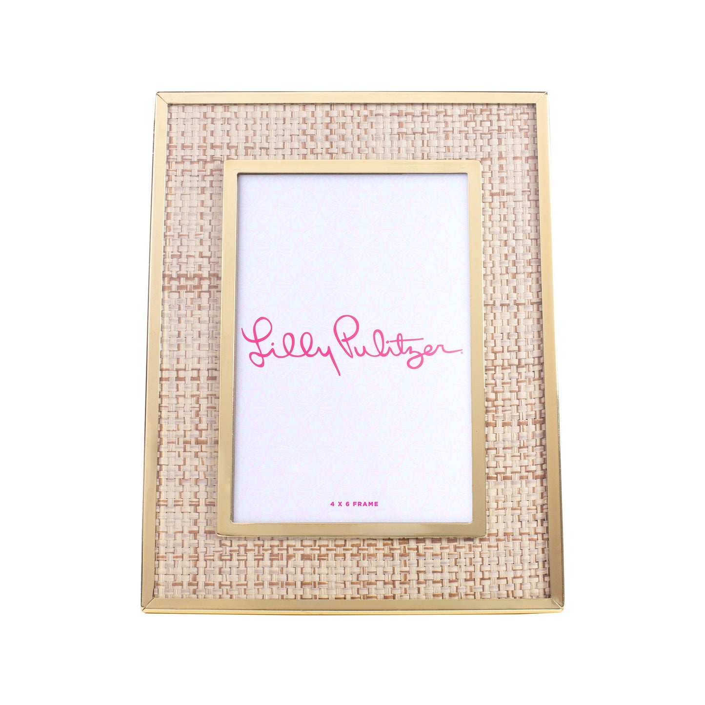 Picture Frame with Raffia Mat
