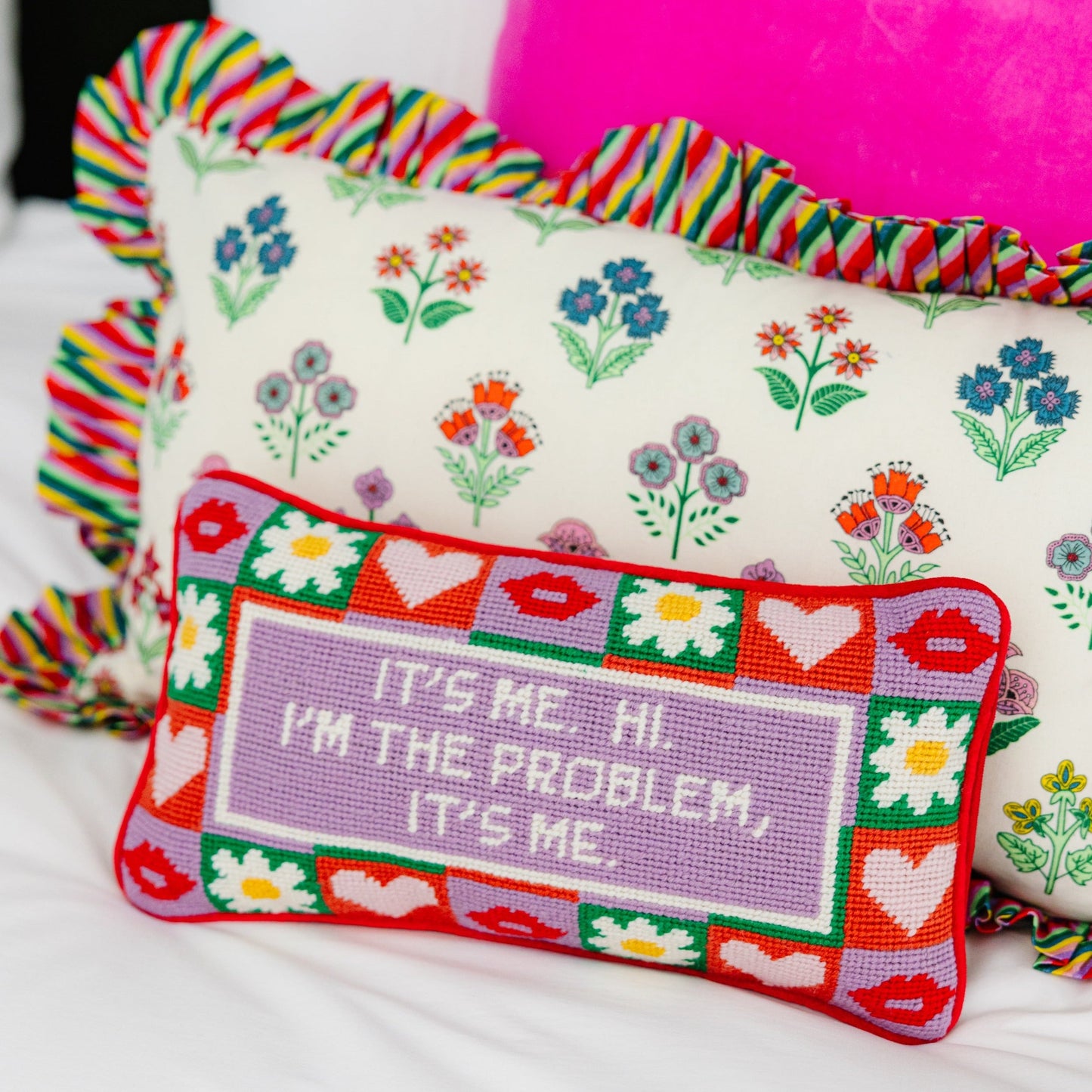 It’s Me Needlepoint PIllow