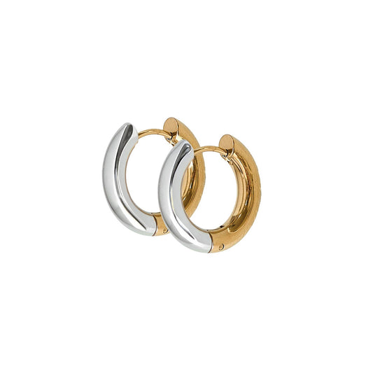 Huggie Earrings Scarlett Hoop Two-Tone