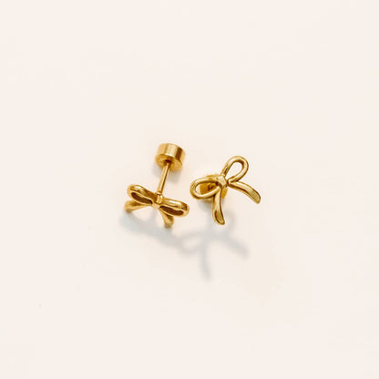 Sadie Bow Gold Earrings