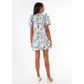 Marty Dress Pink Abstract Floral Jacquard