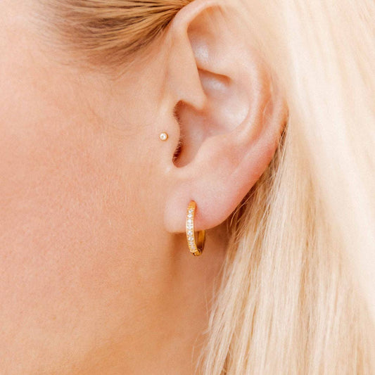 Huggie Earrings Scarlett Hoop Gold