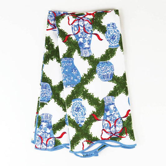 Boxwood Ginger Jar Kitchen Towel Set
