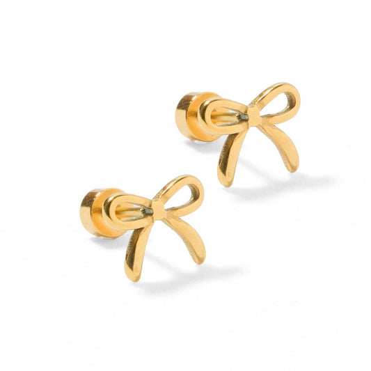 Sadie Bow Gold Earrings