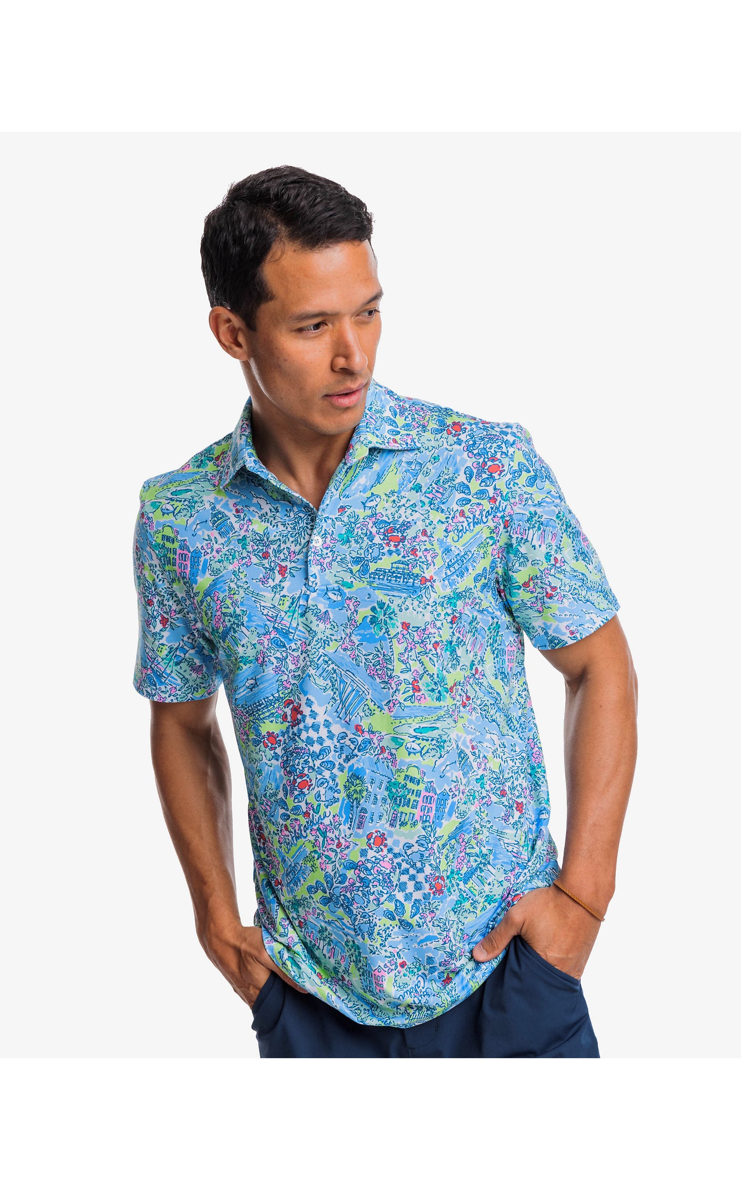 Men's Lilly Loves SC Polo - Blue Peri