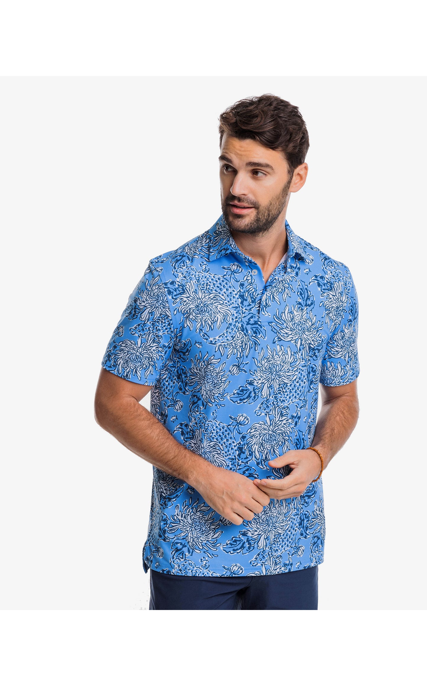 Men's Short Sleeve Ryder Croc and LockIt Polo - Boca Blue