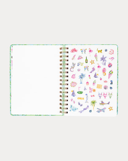 Large 17 Month Agenda, Sapphire Pool Barefoot Beachcomber