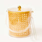 Ice Bucket with Tongs Caning