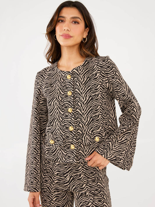 Kennedy Jacket Zebra Jacquard