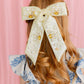 Yellow Shimmer Bow Barrette