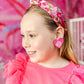 Child Pink Floral Brocade Headband