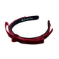 Thin Maroon Velvet Bow Headband